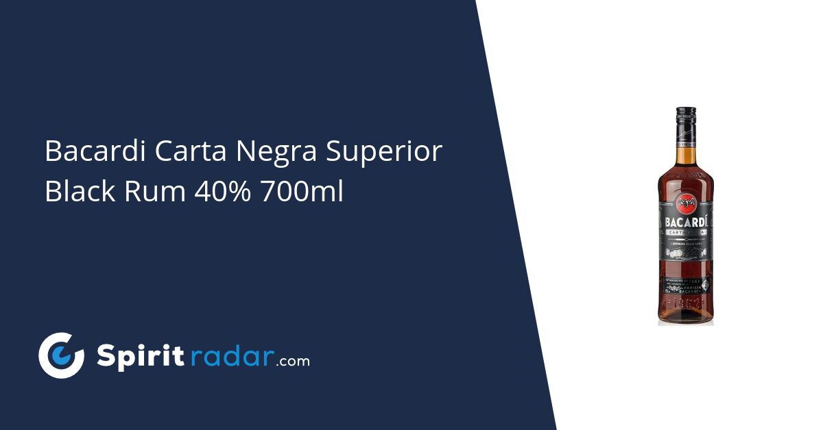 Bacardi Carta Negra Superior Black Rum Ml Spirit Radar