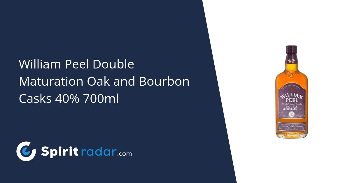 William Peel Double Maturation Oak And Bourbon Casks 40 700ml Spirit