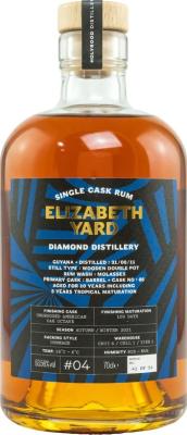 Elizabeth Yard 2011 Diamond Guyana #4 Ungrogged American Oak Octave Finish 10yo 53.56% 700ml