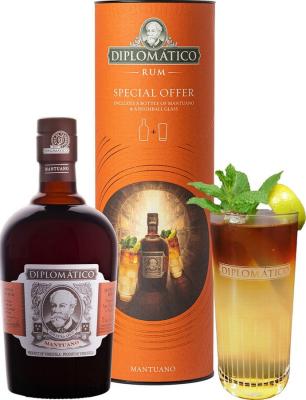 Diplomatico Mantuano Book Giftbox With Highball 40% 700ml