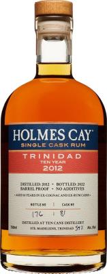 Holmes Cay 2012 Ten Cane Trinidad 10yo 59% 750ml