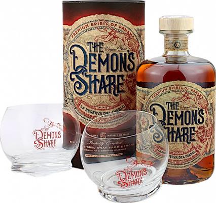 The Demon's Share La Reserva del Diablo Giftbox With Glasses 6yo 40% 700ml