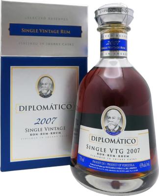 Diplomatico 2007 Destilerias Unidas S. A. SV Sherry Cask Finish 43% 750ml