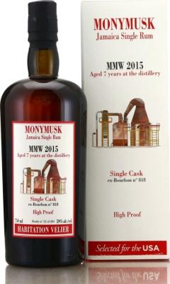 Monymusk 2015 Clarendon MMW Single Cask 7yo 59% 750ml