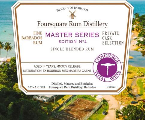 Foursquare Master Series Edition No. 4 Private Cask Selection For Concierge Total Wine 62% 700ml