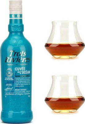 Trois Rivieres Blanc Cuvee de L'Ocean Giftbox With Glasses 42% 700ml