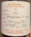 Springbank 2005 Fresh Sherry Hogshead Rotation 312 52.1% 700ml