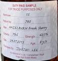 Hazelburn 2015 Duty Paid Sample For Trade Purposes Only 60.1% 700ml