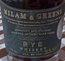 Milam & Greene Straight Rye Whisky 55.92% 750ml