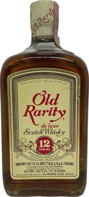 Old Rarity 12yo De Luxe Scotch Whisky Ditta Claretta & C. S.p.A. Torino 40% 750ml