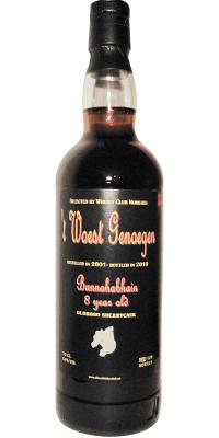 Bunnahabhain 2001 Clubbottling t Woest Genoegen Oloroso Sherry Casks 54% 700ml