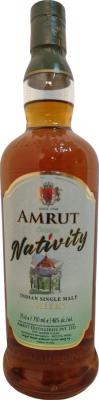 Amrut Nativity Indian Single Malt Whisky Bangalore Airport Travel Retail 46% 750ml