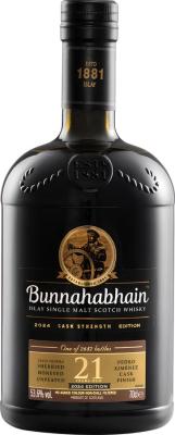 Bunnahabhain 21yo Cask Strength 2024 Edition PX Sherry Finish 53.6% 700ml