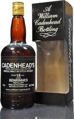 Benrinnes 1971 CA Dumpy Bottle Special Individual Cask Bottling 50.2% 750ml