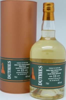 Blair Athol 13yo CA Duthies Oak Cask 46% 700ml