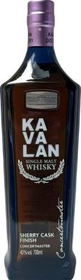 Kavalan Concertmaster Sherry Cask Finish King Car Germany GmbH D-40212 Dusseldorf 40% 700ml