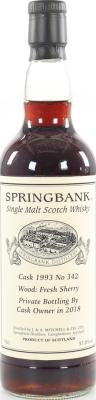 Springbank 1993 1st Fill Sherry Cask Andrew Mollett & Friends 57% 700ml