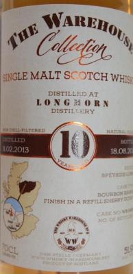 Longmorn 2013 WW8 The Warehouse Collection Bourbon Barrel refill sherry octave finish 51.9% 700ml