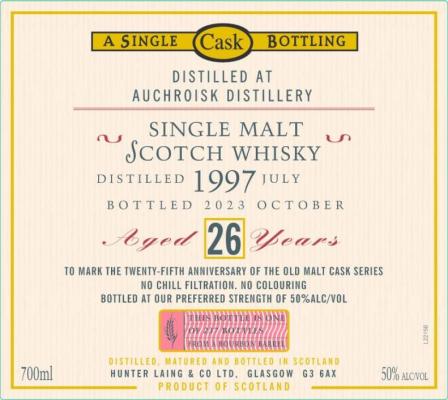 Auchroisk 1997 HL The Old Malt Cask 25th Anniversary 50% 700ml