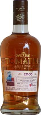 Tomatin 2003 Select single cask botteling Bella Tartan Heart Festival 49.7% 700ml