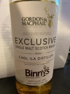 Caol Ila 2007 GM Exclusive Refill Bourbon 310227 Binny's 60.3% 750ml