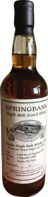 Springbank 2000 Private Bottling Sweden Single Malt Whisky Club 46% 700ml