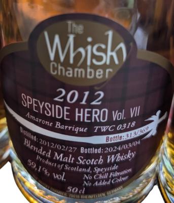 Speyside Hero 2012 WCh Vol. VII 59.1% 500ml