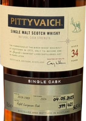 Pittyvaich 1989 Single Cask Cask of Distinction 56.5% 700ml