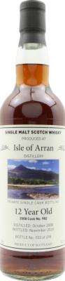 Arran 2008 UD Private Single Cask Bottling 57.6% 700ml