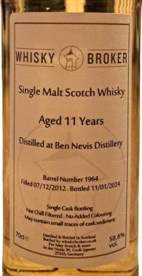 Ben Nevis 2012 WhB Islay Scotch & more 58.6% 700ml