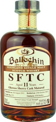 Ballechin 2011 SFTC Oloroso Sherry Cask Matured 59.6% 500ml