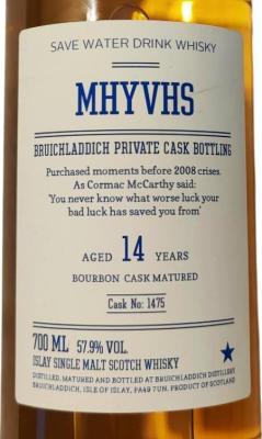 Bruichladdich 2009 Private Cask Bottling 57.9% 700ml