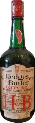 Hedges & Butler Royal De Luxe Scotch Whisky Cruz Conte Montilla 43% 750ml