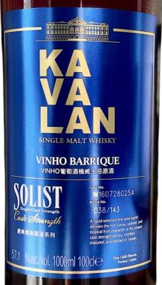 Kavalan Solist wine Barrique 57.1% 1000ml