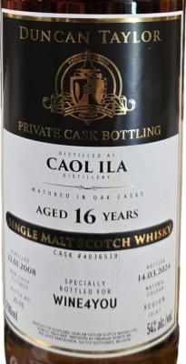 Caol Ila 2008 DT Wine4You 54% 700ml