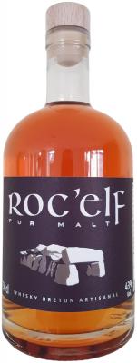 La Roche aux Fees Roc'Elf Pur Malt- Whisky Breton Artisanal 43% 500ml