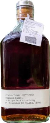 Kings County Distillery 4yo Private Barrel Straight Bourbon Whisky 65.1% 750ml