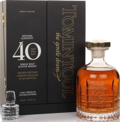 Tomintoul 1974 2nd Edition Crystal Decanter Bourbon Hogshead 43.1% 700ml