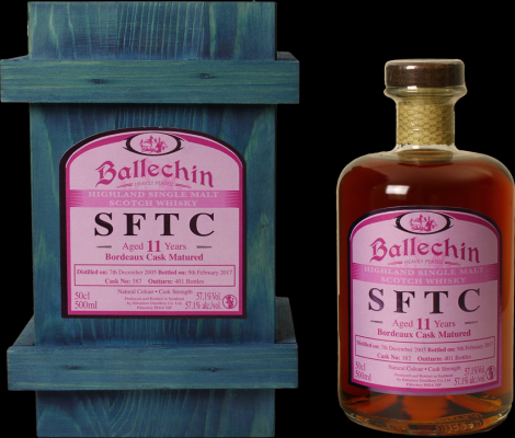 Ballechin 2005 SFTC Bordeaux Cask Matured #387 57.1% 500ml