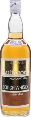 Aultmore 12yo unblended Gold black & brown label 40% 750ml