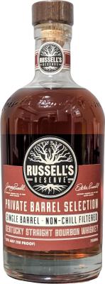 Russell's Reserve 2009 Single Barrel Private Barrel Selection American Oak 0581 BC Liquor Stores 55% 750ml