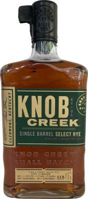 Knob Creek 2015 Single Barrel Select Rye 205 Liquor 57.5% 750ml