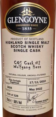 Glengoyne 2010 Single Cask Palo Cortado Hogshead 56% 700ml