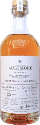 Aultmore 25yo Exceptional Cask Series Small Batch Limited Edition Spirit of Speyside 2024 Release 46% 700ml