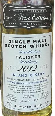 Talisker 2012 ED The 1st Editions Refil Hogshead 59.1% 700ml