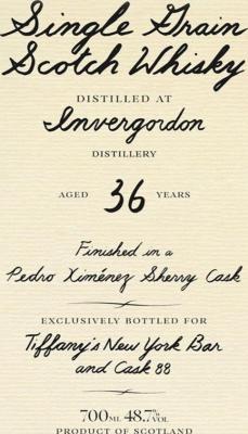 Invergordon 1988 Ca88 Calligraphy Tiffany's New York Bar & Hong Kong Whisky Festival 48.7% 700ml