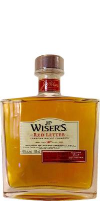 J.P. Wiser's Red Letter 2014 Release Virgin Oak Finish 45% 750ml