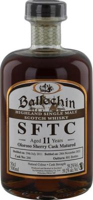 Ballechin 2011 SFTC Oloroso Sherry Cask Matured Oloroso Sherry 59.2% 500ml