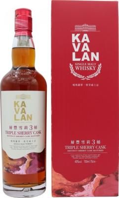 Kavalan Triple Sherry Cask Oloroso PX Moscatel 40% 700ml