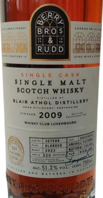 Blair Athol 2009 BR Single Cask Whisky Club Luxembourg 51.2% 700ml